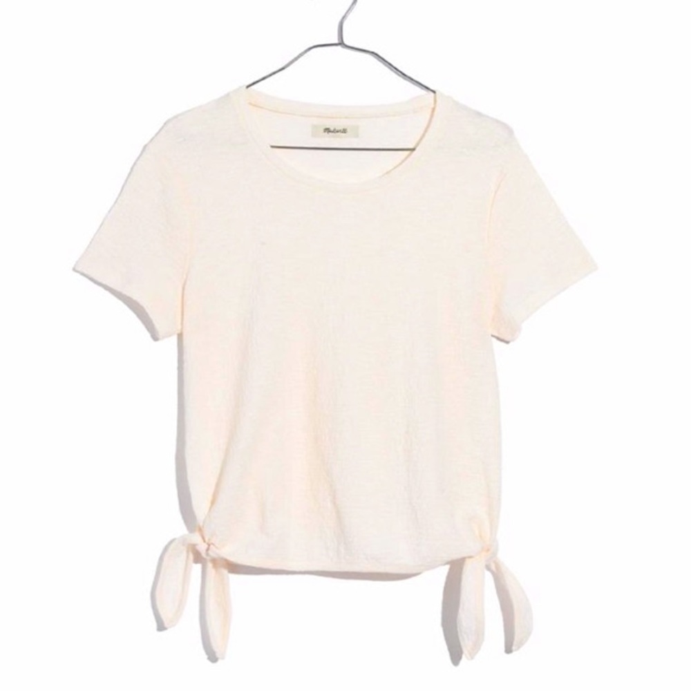 Madewell Modern Textured Side Tie Tee